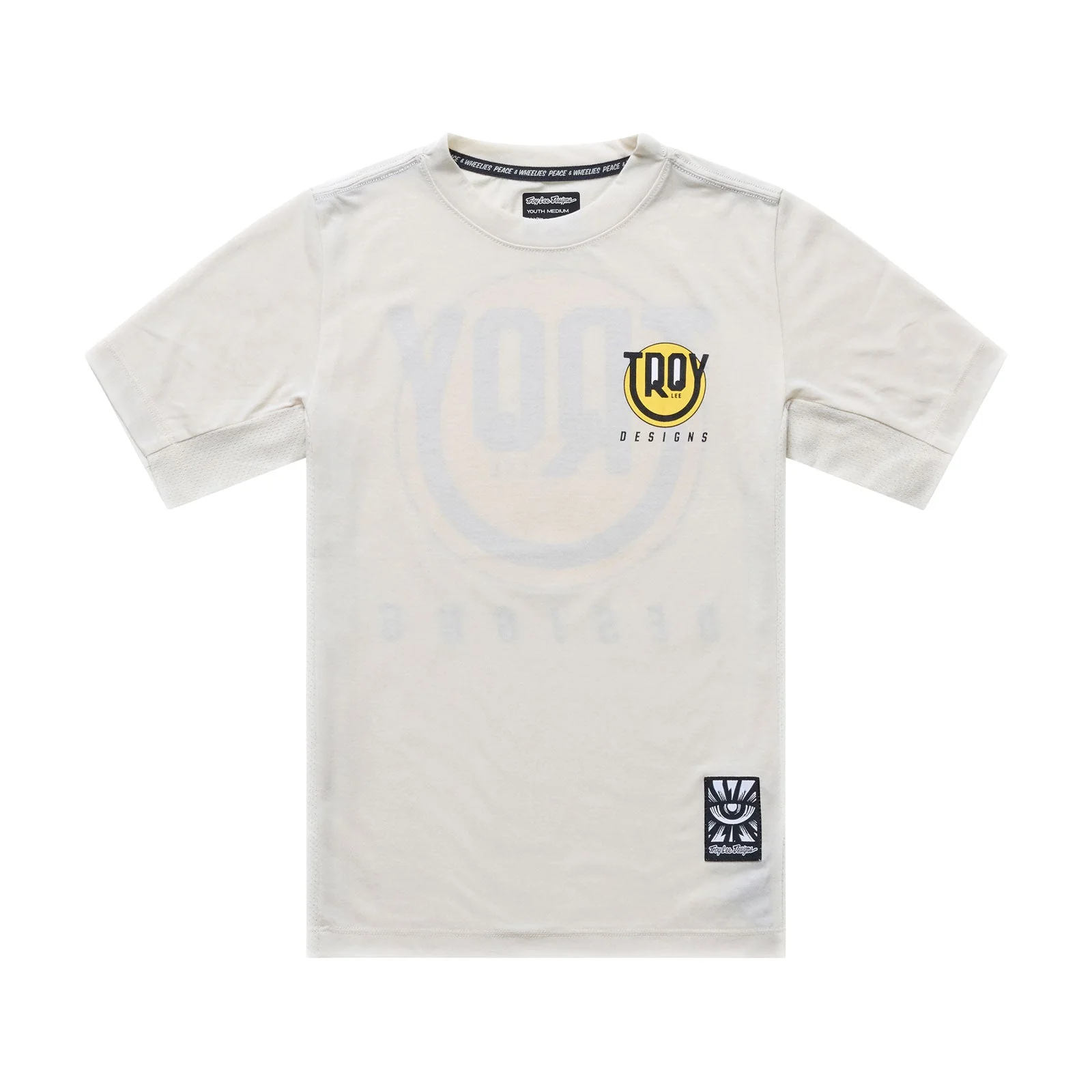 Maillot TROY LEE DESIGNS SKYLINE RIDE HAPPY Junior Manches Courtes Pumice