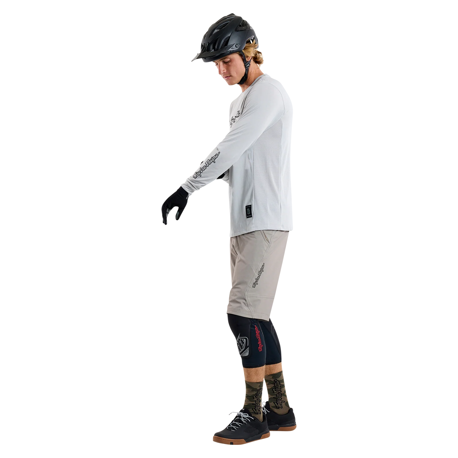 Maillot TROY LEE DESIGNS SKYLINE RIDE TEE SIGNATURE Manches Longues Gris - Image 7