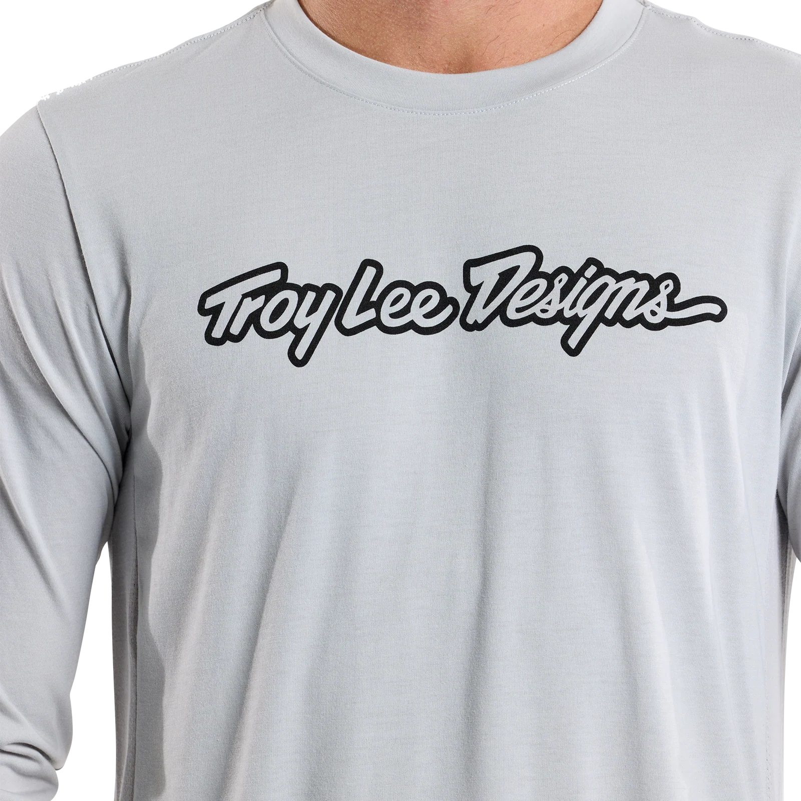 Maillot TROY LEE DESIGNS SKYLINE RIDE TEE SIGNATURE Manches Longues Gris - Image 9