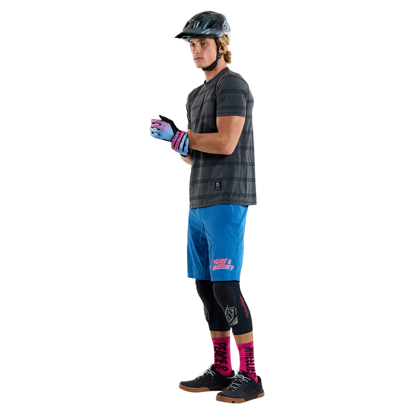 Maillot TROY LEE DESIGNS SKYLINE RIDE TEE WASH OUT Manches Courtes Gris - Image 7