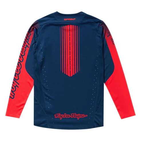 Maillot TROY LEE DESIGNS SPRINT Manches Longues Bleu/Rouge - Image 2