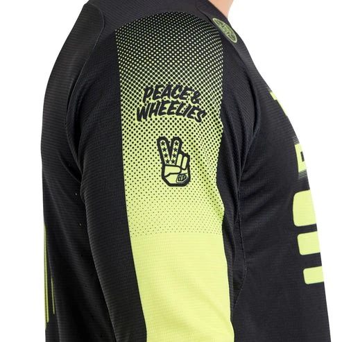 Maillot TROY LEE DESIGNS SPRINT Manches Longues Noir/Jaune - Image 15