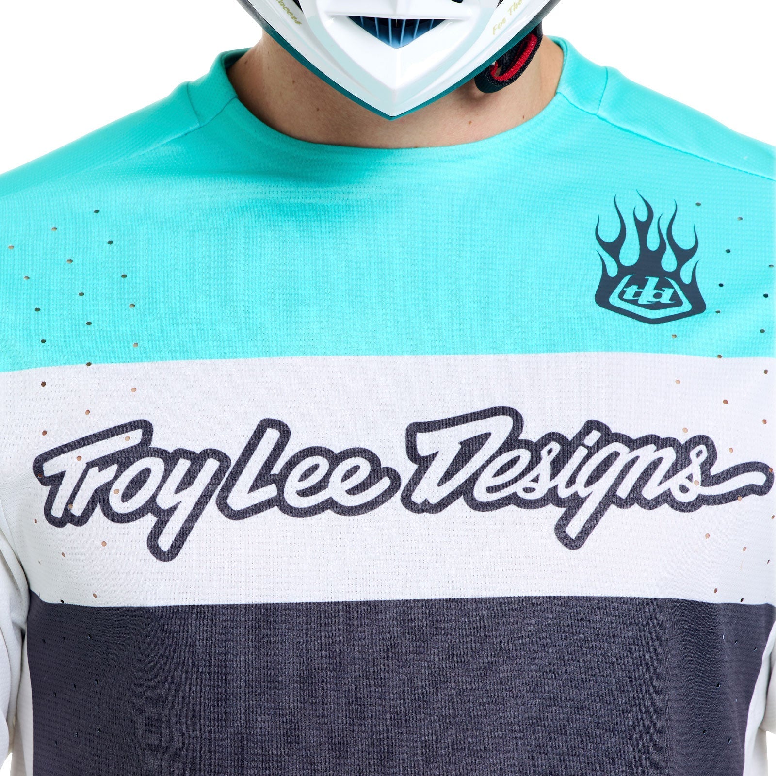 Maillot TROY LEE DESIGNS SPRINT PRO YO MOTO Manches Longues Noir/Bleu - Image 10