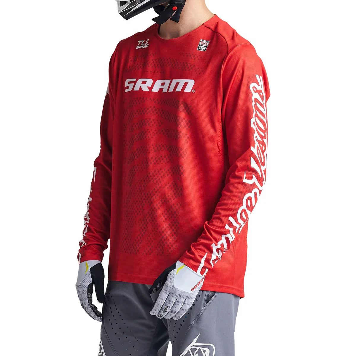 Maillot TROY LEE DESIGNS SPRINT SRAM Manches Longues Rouge - Image 4