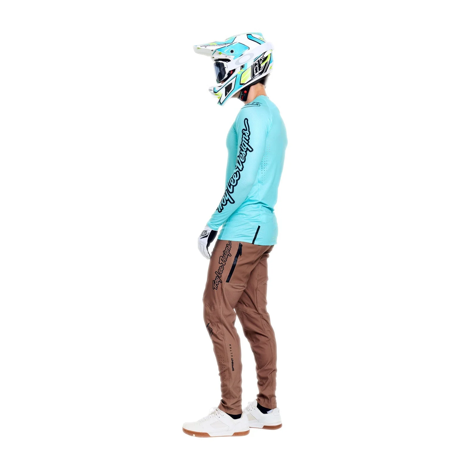 Maillot TROY LEE DESIGNS SPRINT ULTRA MONO Manches Longues Turquoise - Image 4
