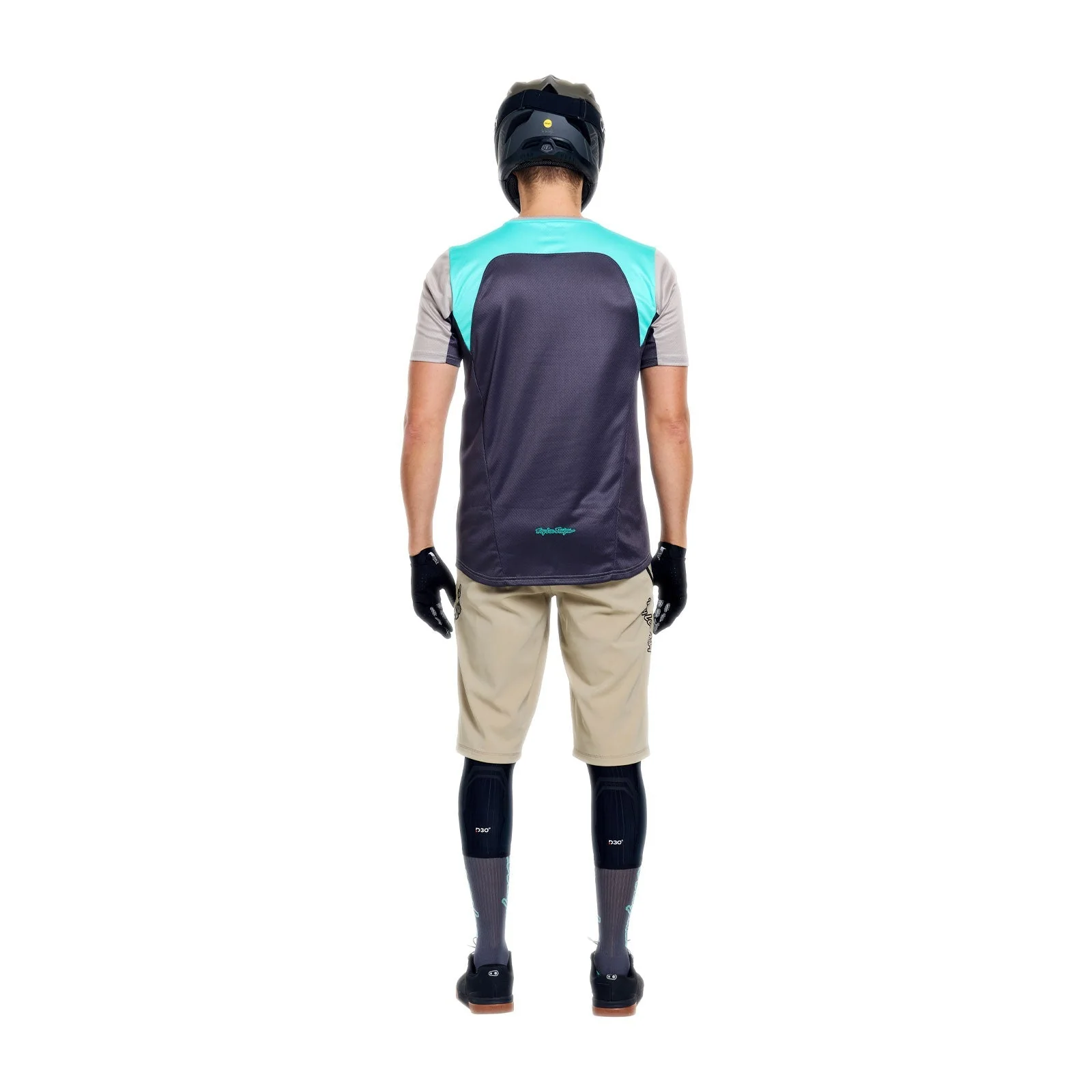 Maillot TROY LEE DESIGNS STAGE SIGNATURE Manches Courtes Gris/Bleu - Image 5