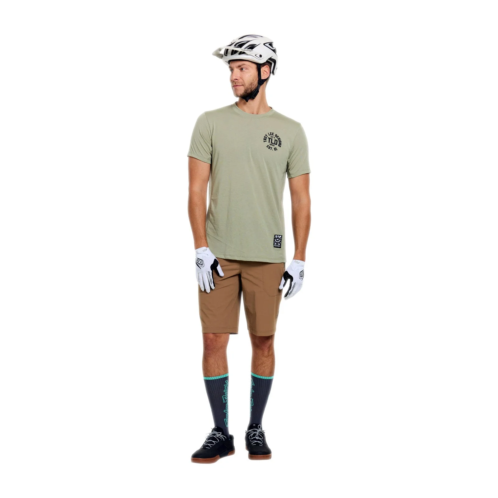 Maillot TROY LEE DESIGNS SKYLINE RIDE STAMPS Manches Courtes Sage - Image 3