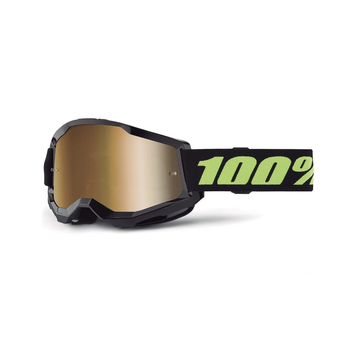 Masque 100% STRATA 2 SOLAR ECLIPSE Noir Mirror Gold