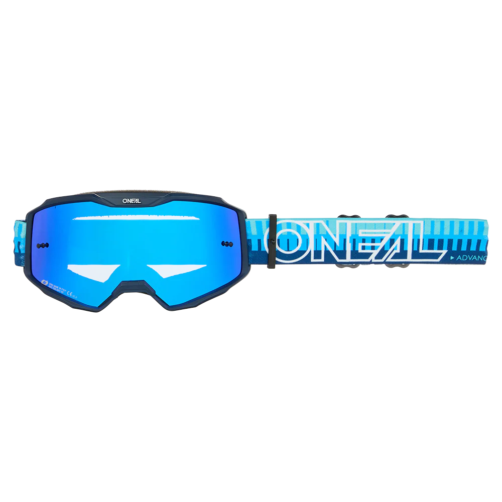 Masque O'NEAL B-10 STRIPED Bleu Écran Radium Blue