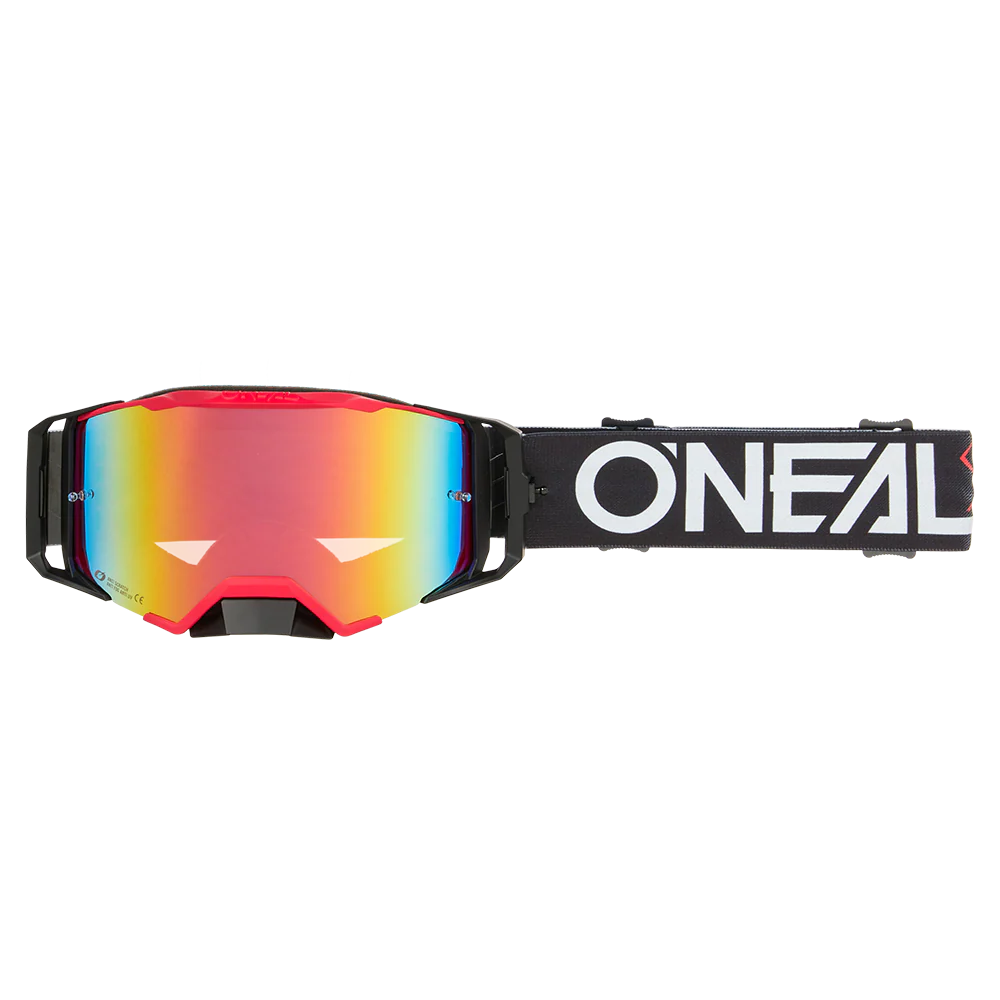 Masque O'NEAL B-33 HEXA Noir/Rouge Écran Radium Rouge