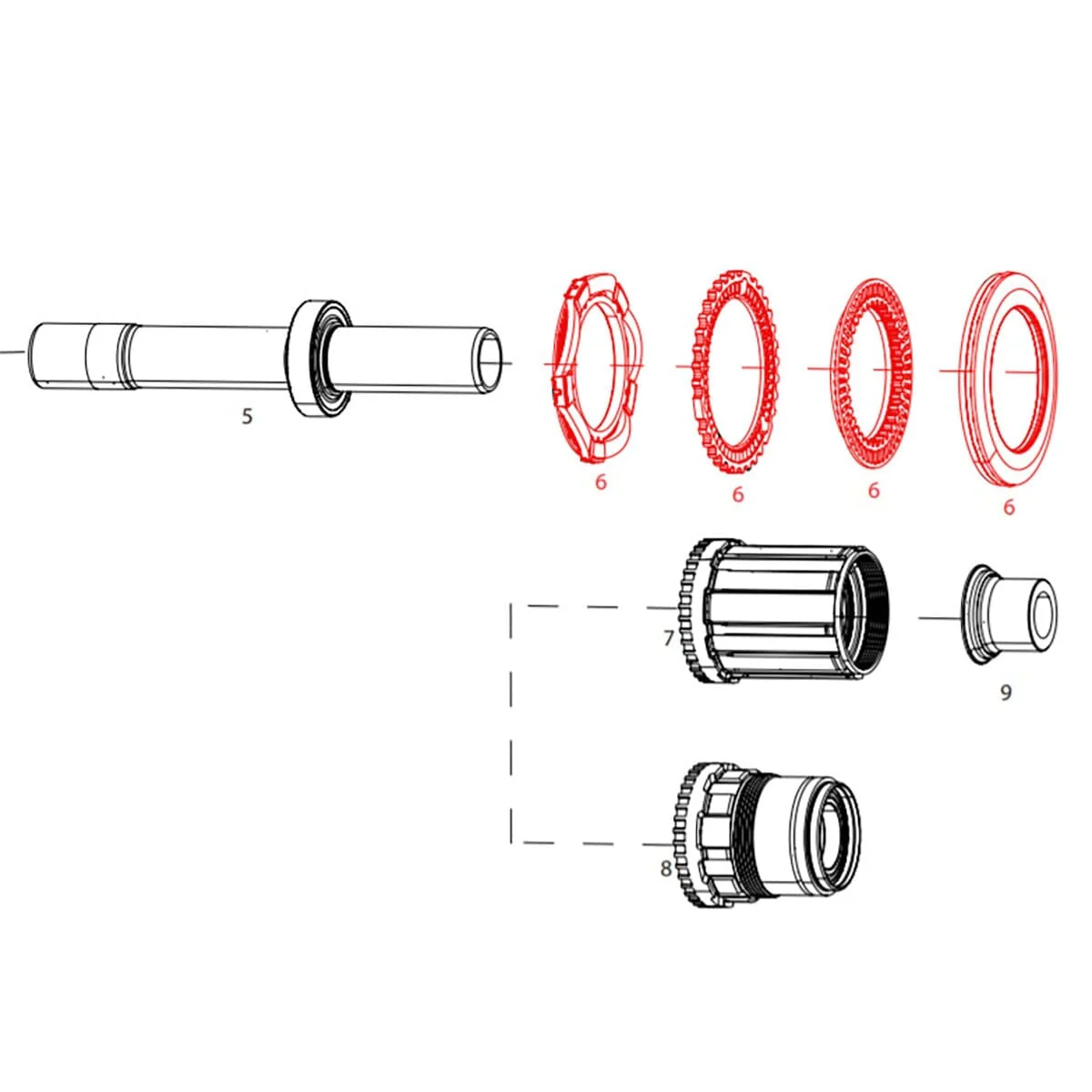 Mécanisme d'Embrayage et Joint ZIPP COGNITION V2 NSW Disc/Rim Brake #11.2018.065.006