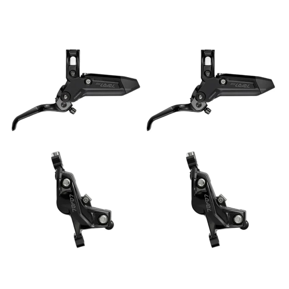 Paire de Freins SRAM LEVEL SILVER STEALTH 4 pistons Noir