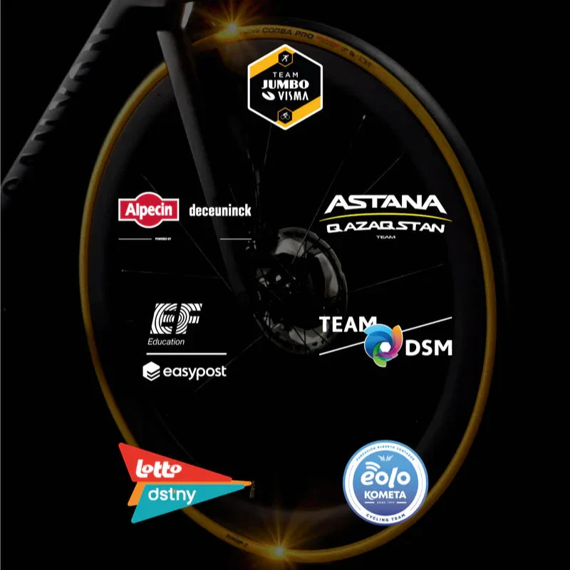 Paire de Pneus VITTORIA CORSA PRO 700c Tubeless Ready - Édition Limitée Or - Image 4