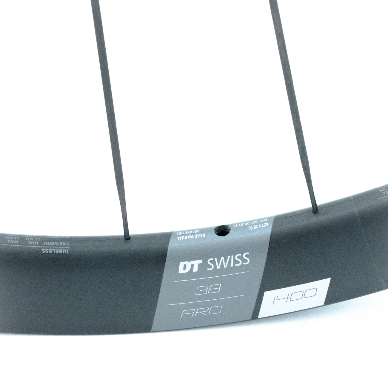 Paire de Roues DT SWISS ARC 1400 DICUT 38 DISC Tubeless Ready (Center Lock) - Image 5