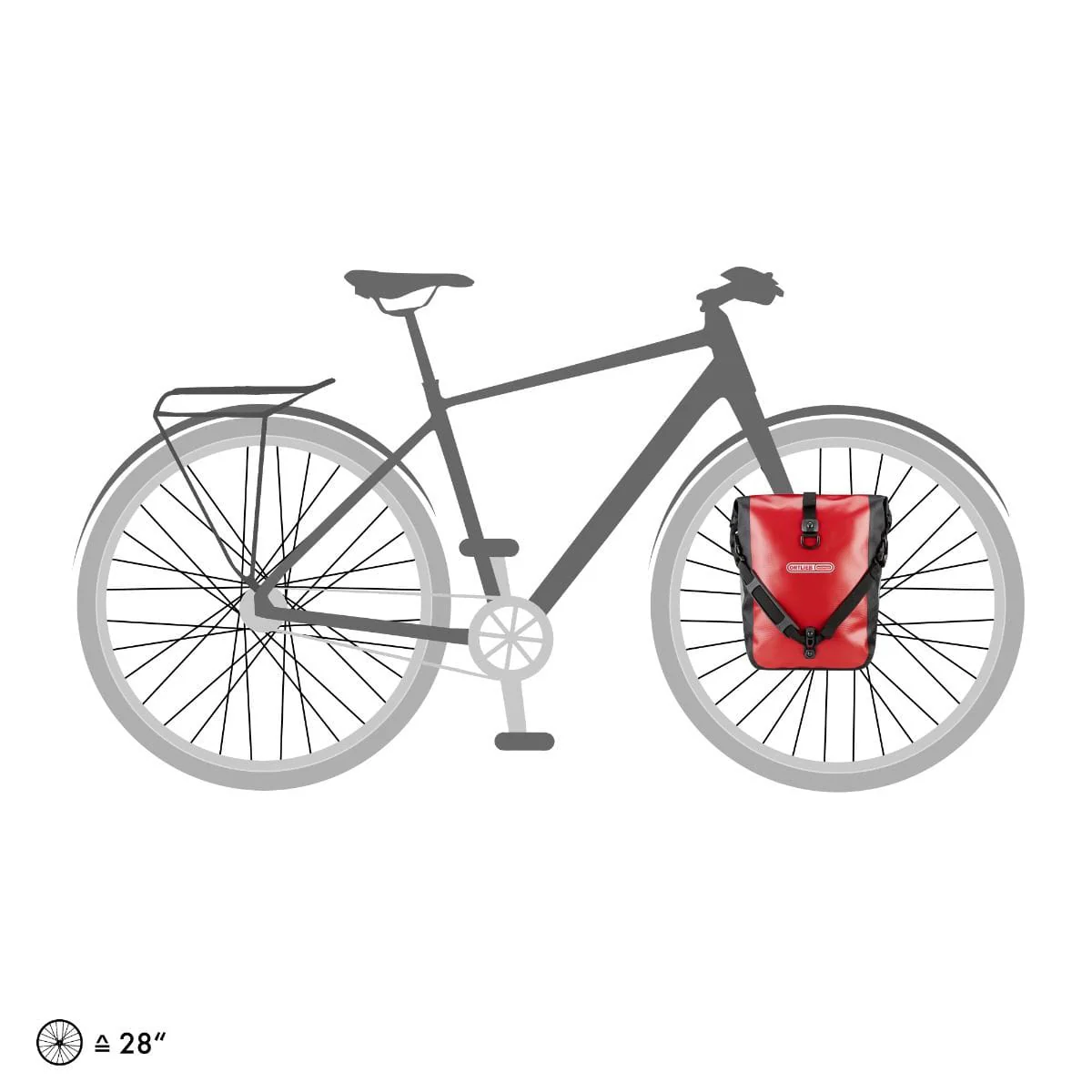 Paire de Sacoches de Porte-Bagages ORTLIEB SPORT ROLLER 25 L Rouge - Image 6