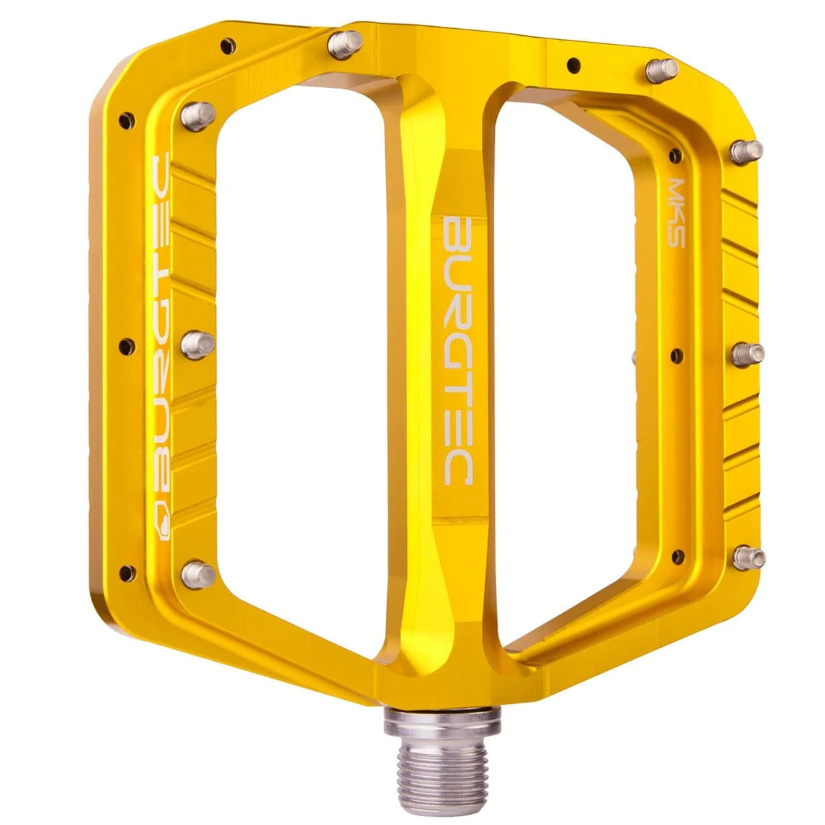 Pédales Plates BURGTEC PENTHOUSE FLAT MK5 Axe Acier Or