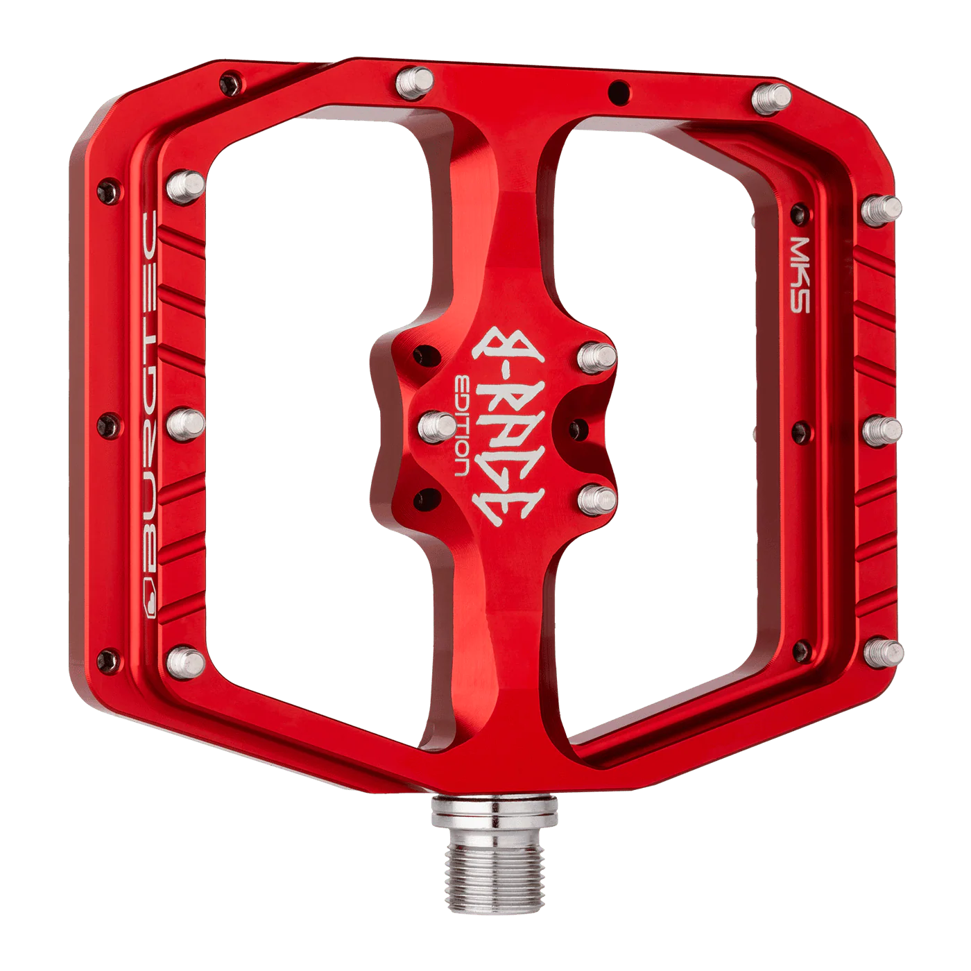 Pédales Plates BURGTEC PENTHOUSE FLAT MK5 B-RAGE EDITION Rouge - Image 2