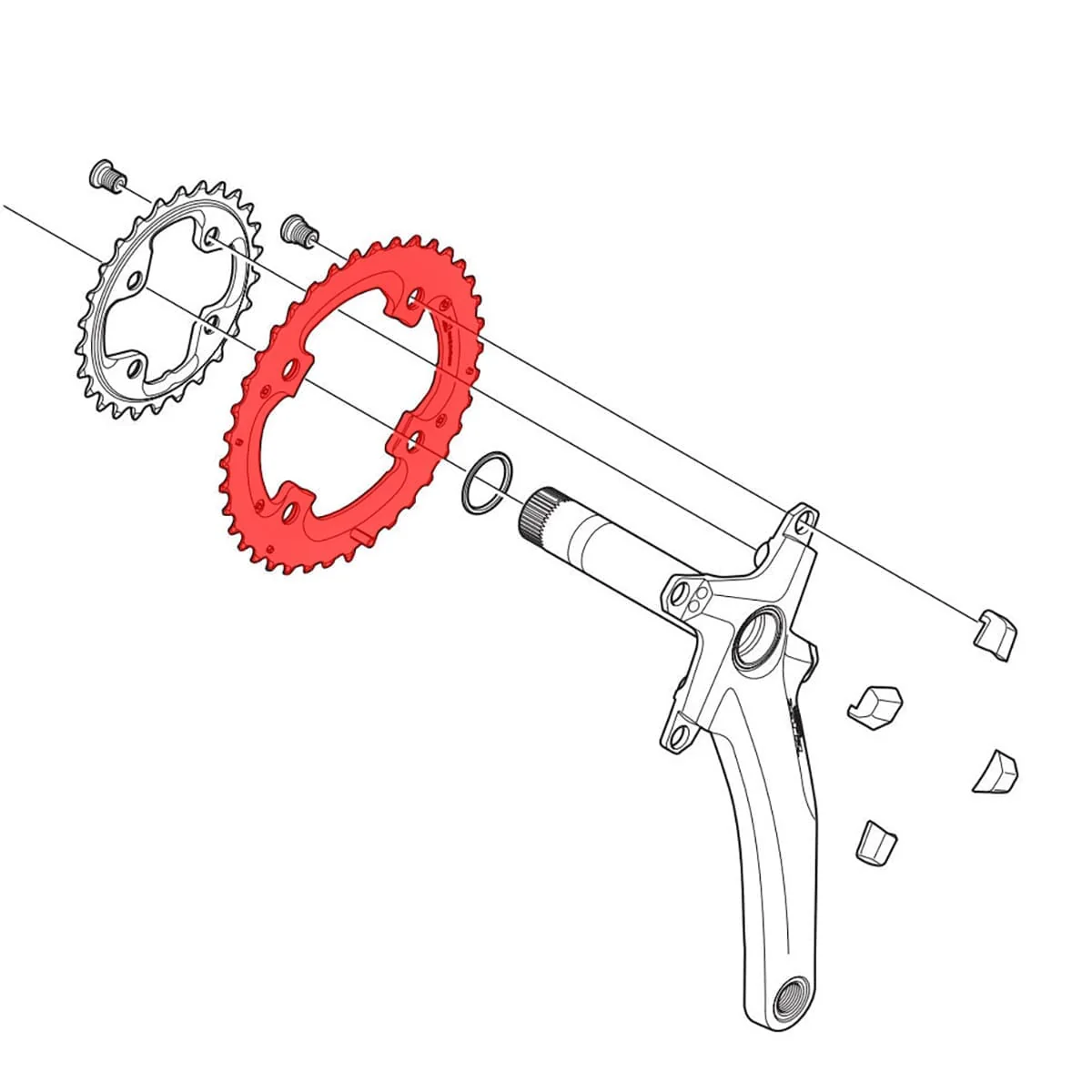 Plateau Extérieur SHIMANO XTR M980 10V 4 Trous 104mm - Image 2