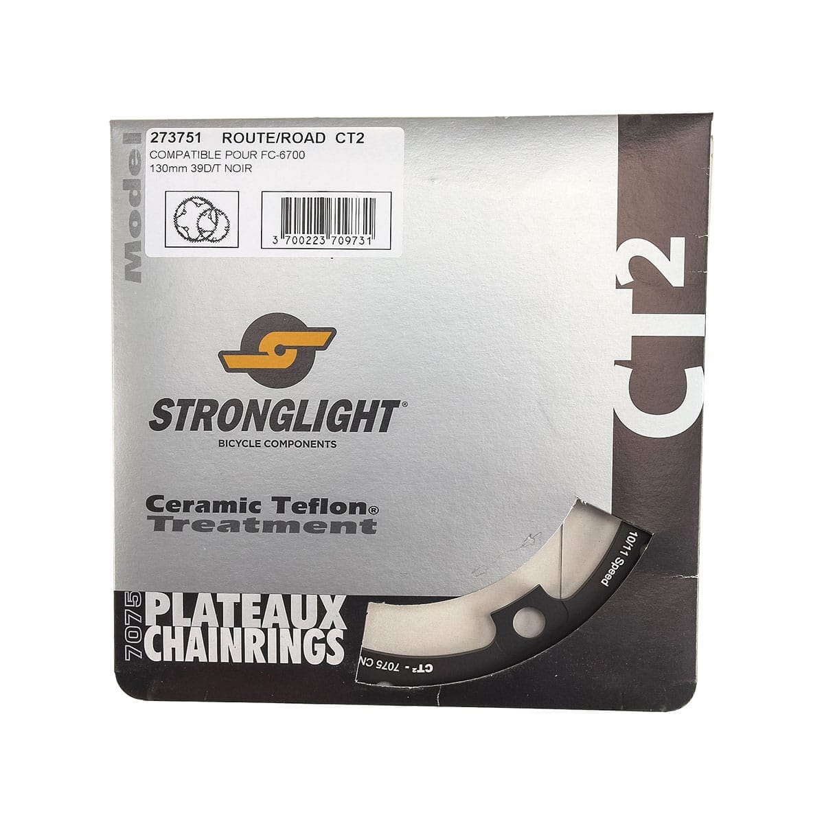 Plateau Intérieur 10V STRONGLIGHT CT² Shimano 7900 / 6700 130mm - Image 3