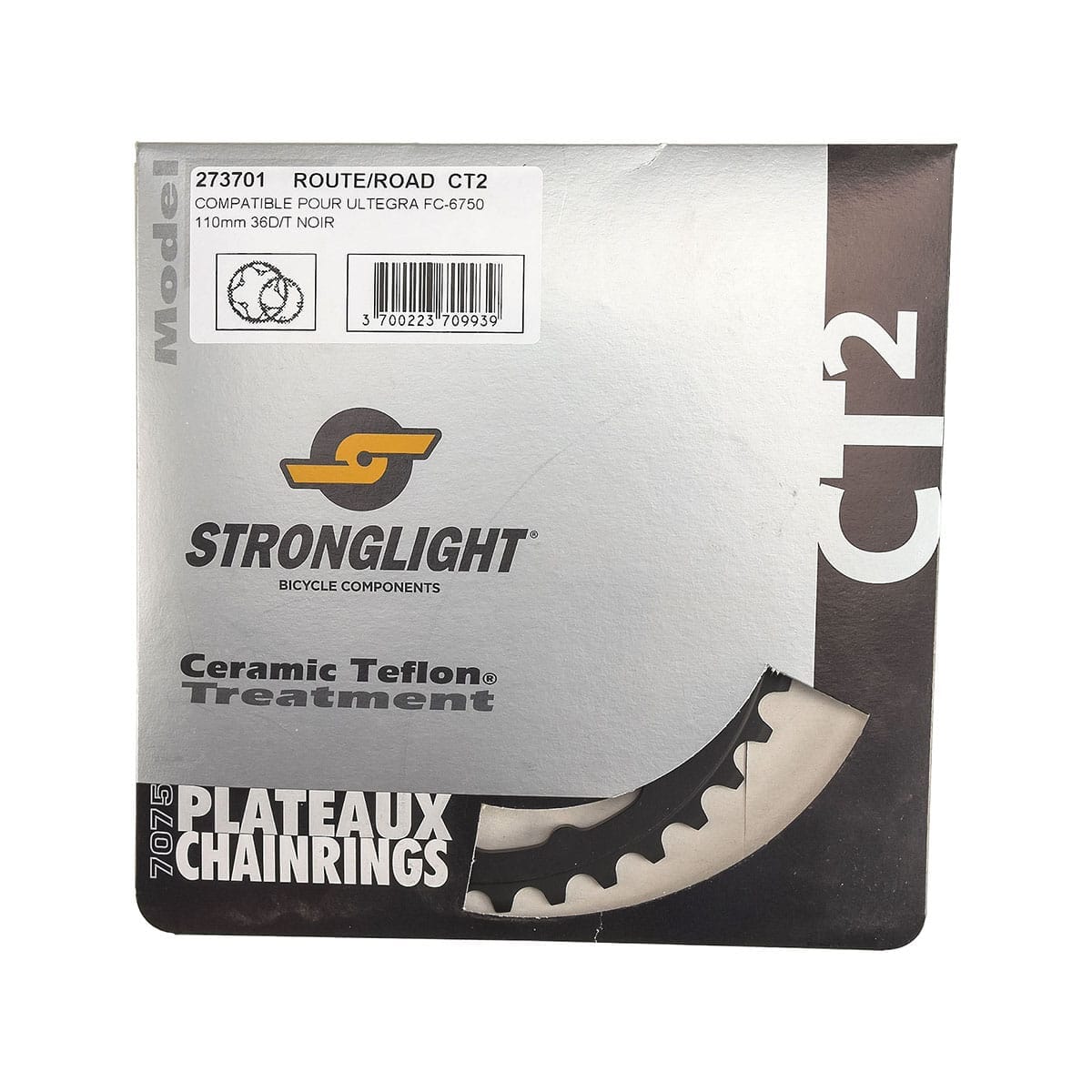 Plateau Intérieur 10V STRONGLIGHT CT² Shimano 7950 / 6750 110mm - Image 3
