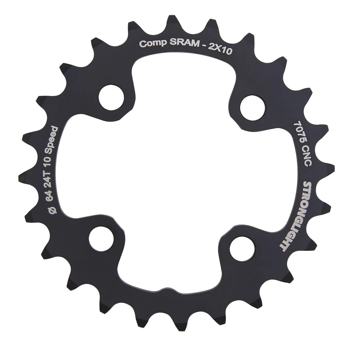 Plateau Intérieur STRONGLIGHT ALU 7075 10V Double 4 Trous 64mm