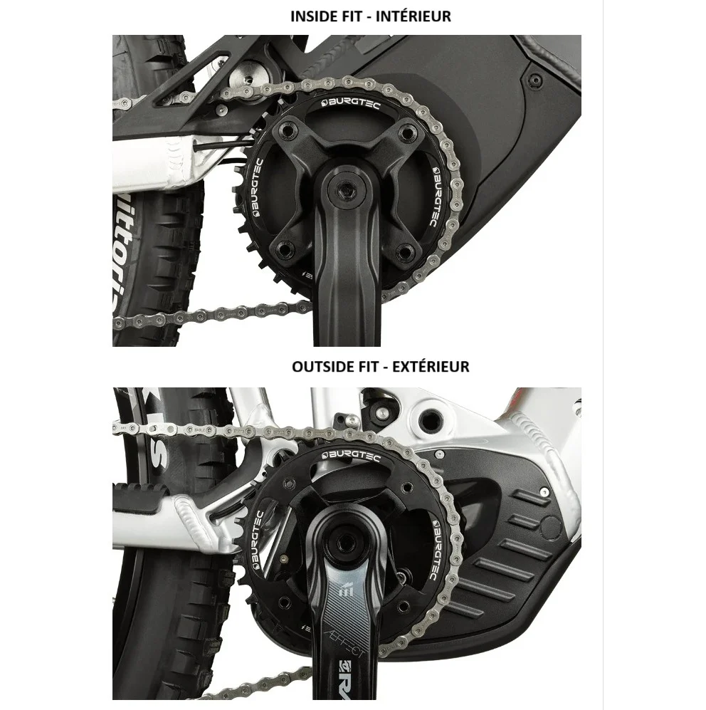 Plateau Mono BURGTEC E-BIKE THICK THIN Intérieur 104mm - Image 2