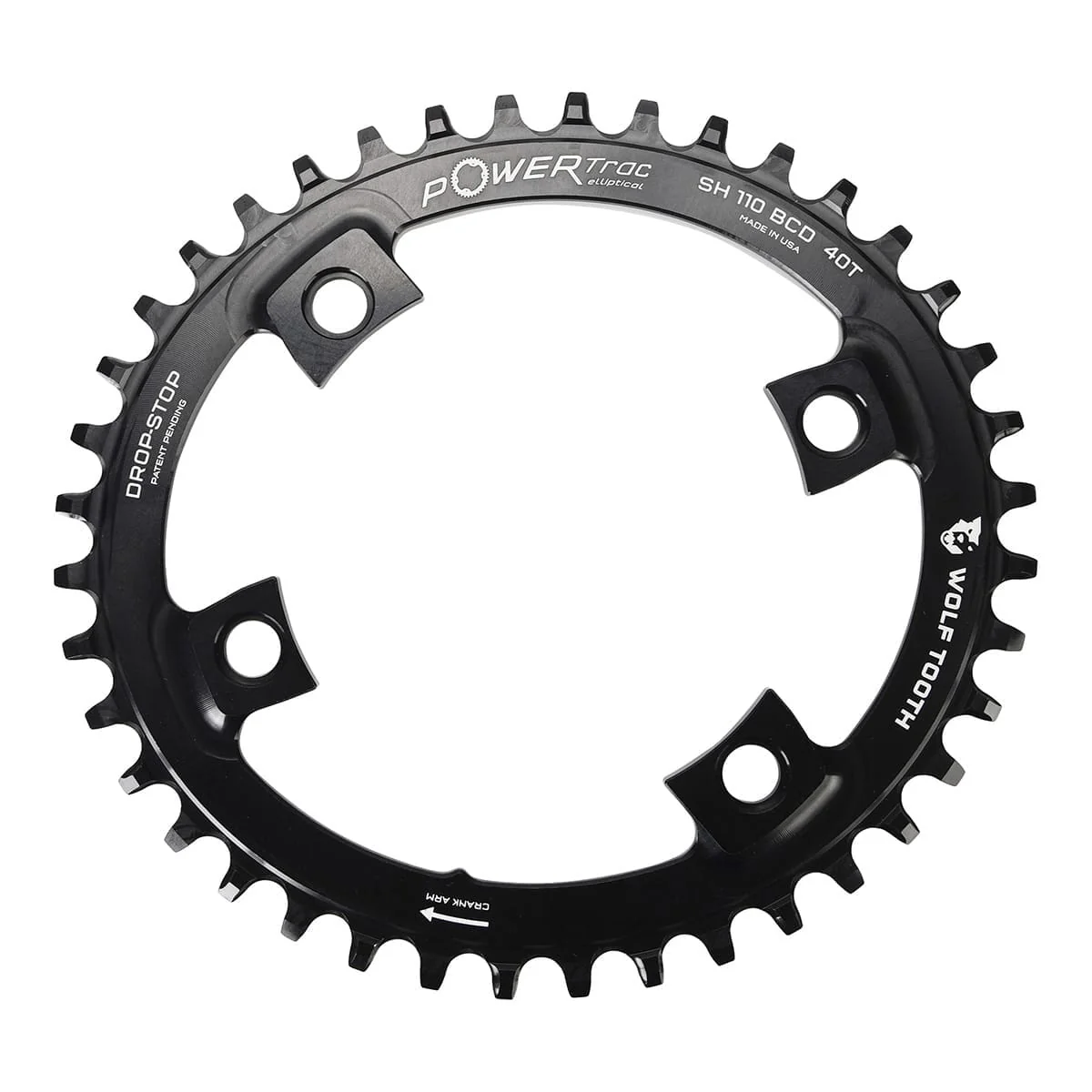Plateau Mono Ovale 11V WOLF TOOTH Shimano Dura-Ace 9100/Ultegra 8000/105 R7000 110mm - Image 2