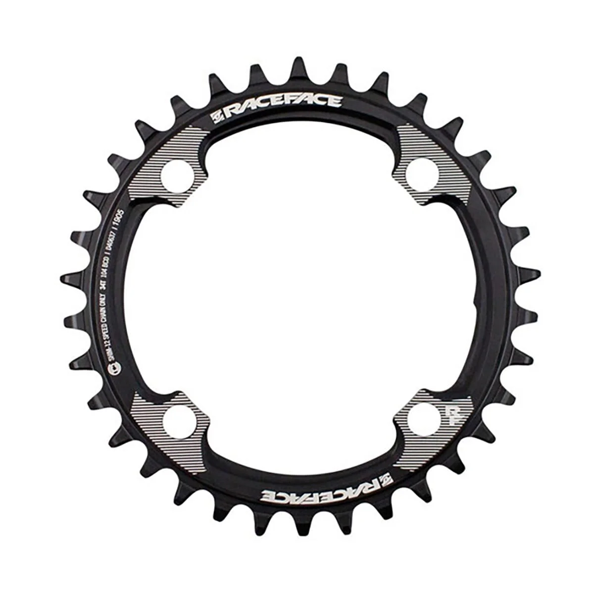 Plateau Mono RACE FACE  Compatible Shimano 12V 4 Trous 104mm Noir