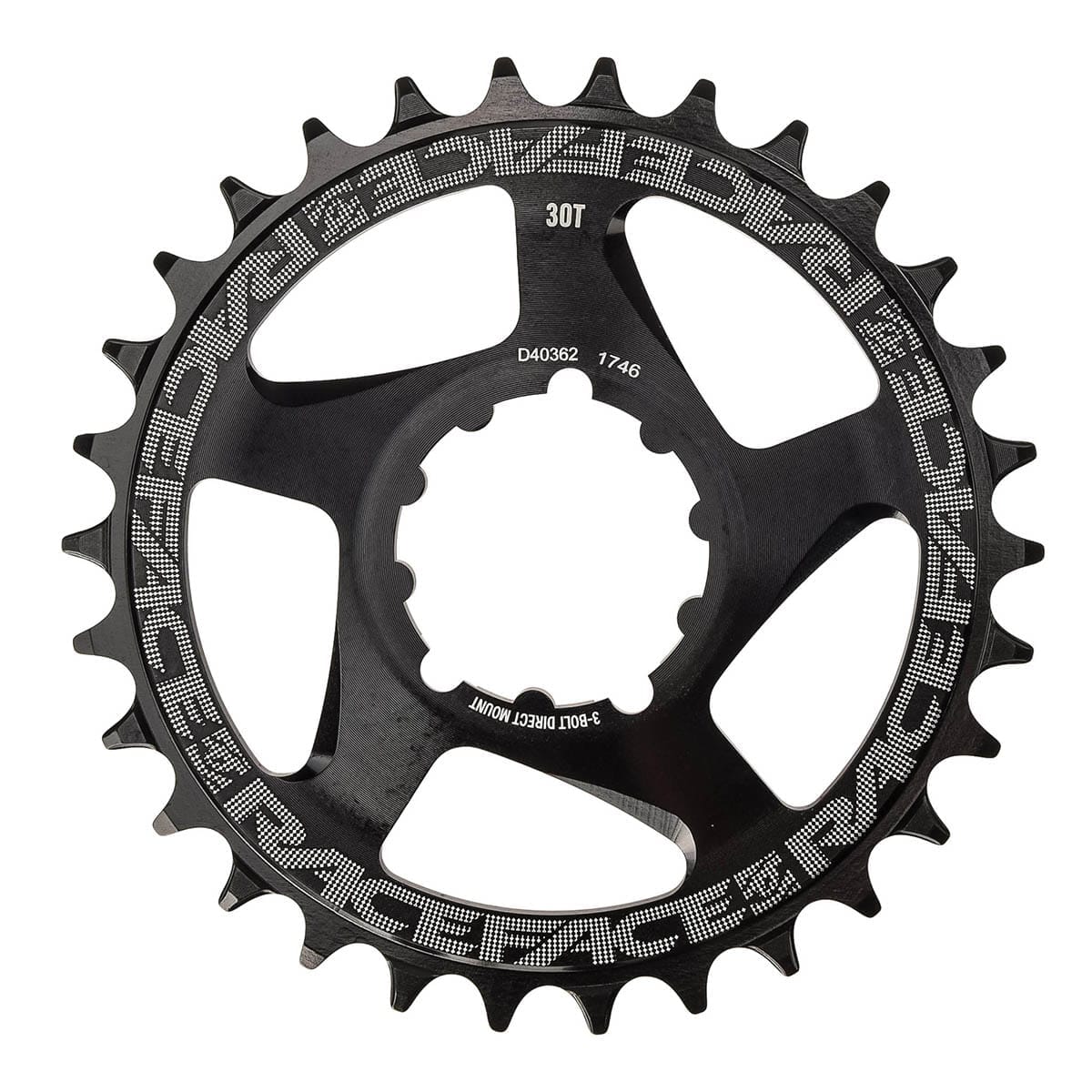 Plateau Mono RACE FACE NARROW WIDE 9/10/11/12V Direct Mount Boost Compatible SRAM Noir