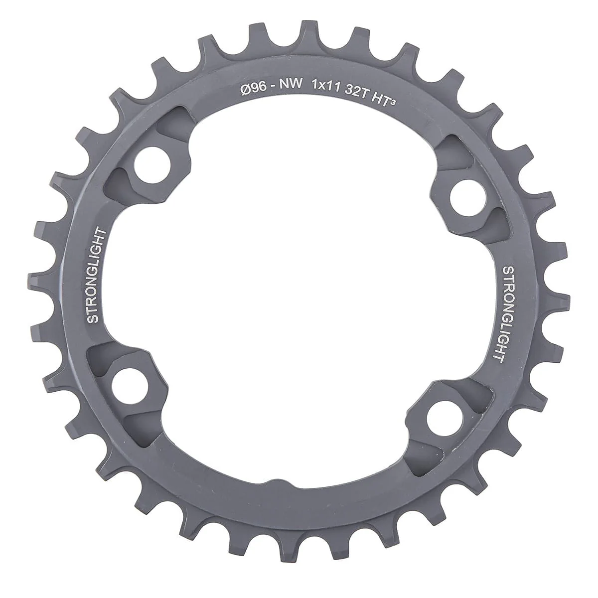 Plateau Mono STRONGLIGHT HT3 NARROW WIDE Shimano XTR M9000/M9020/XT M8000 11V 4 Trous 96mm