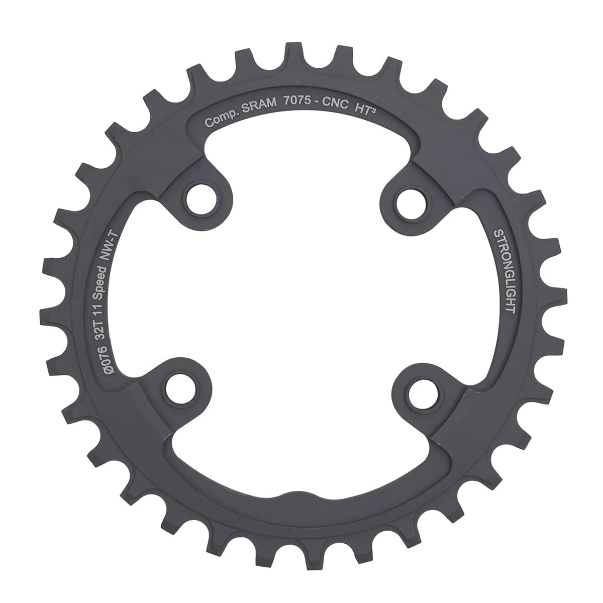 Plateau Mono STRONGLIGHT HT3 NARROW WIDE Sram XX1 11V 4 Trous 76mm