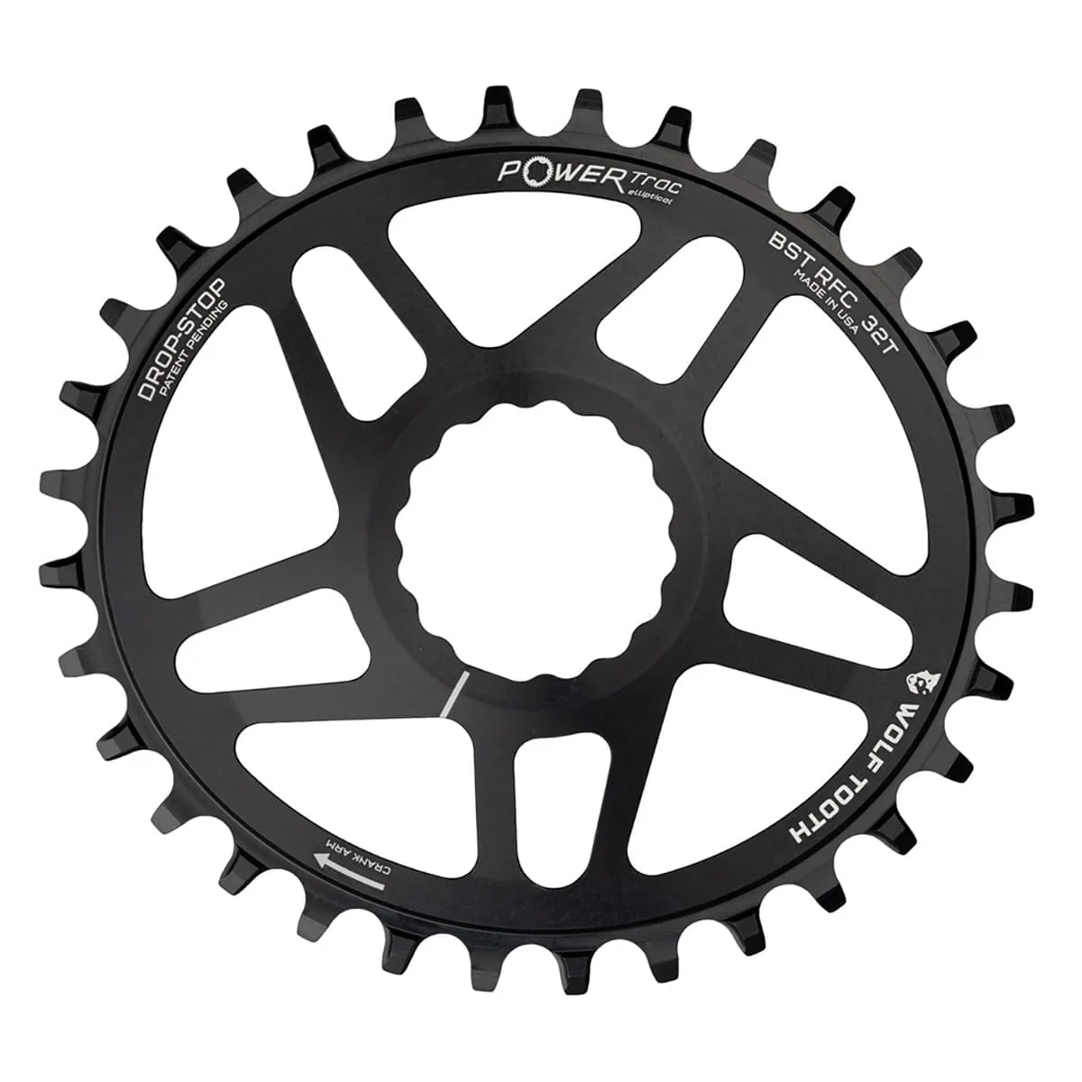 Plateau Mono Oval WOLF TOOTH BOOST ELLIPTICAL 9/10/11/12V Raceface CINCH Direct Mount Offset 3mm Noir
