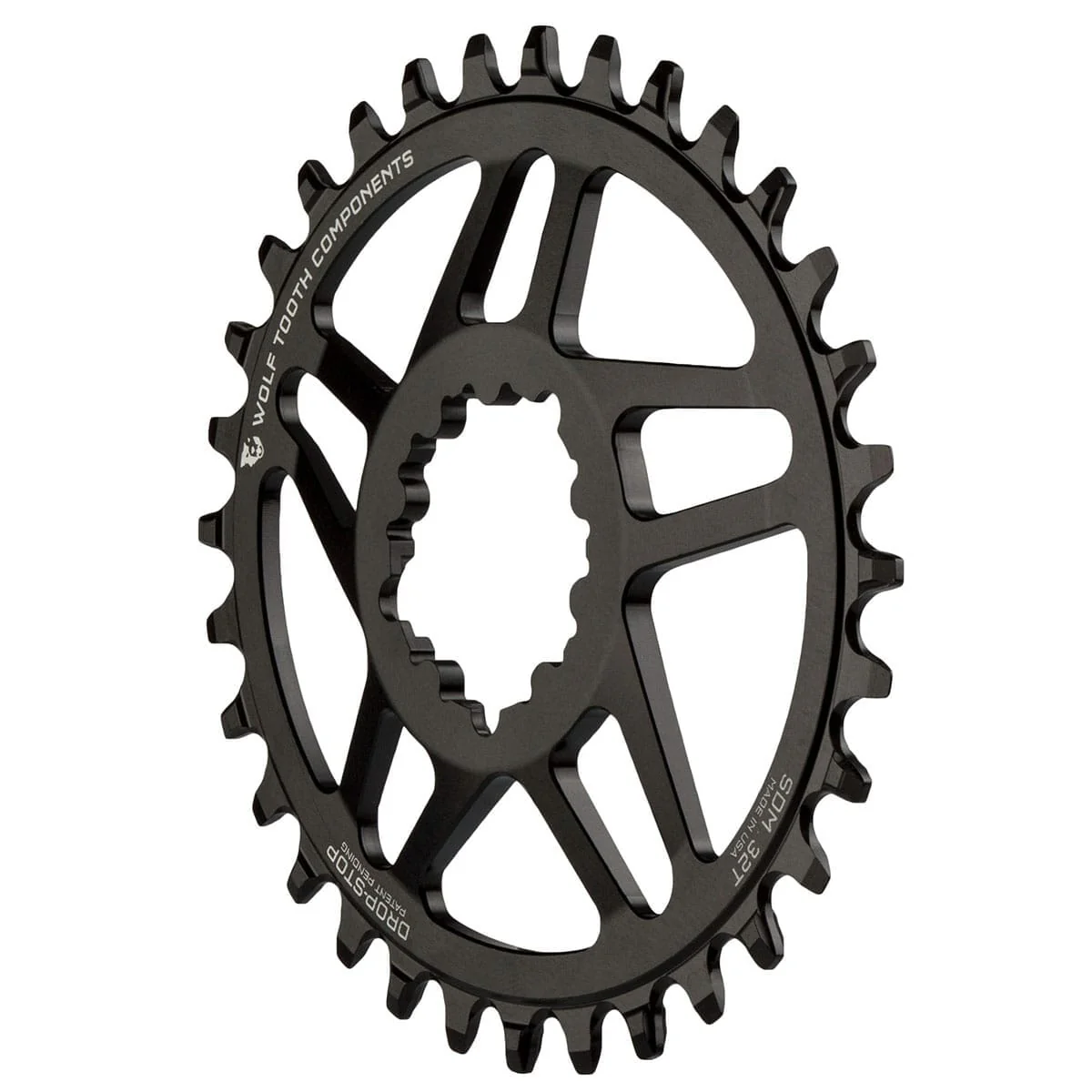 Plateau Mono Oval WOLF TOOTH ELLIPTICAL 10/11/12V Sram Direct Mount Offset 6mm Noir - Image 2