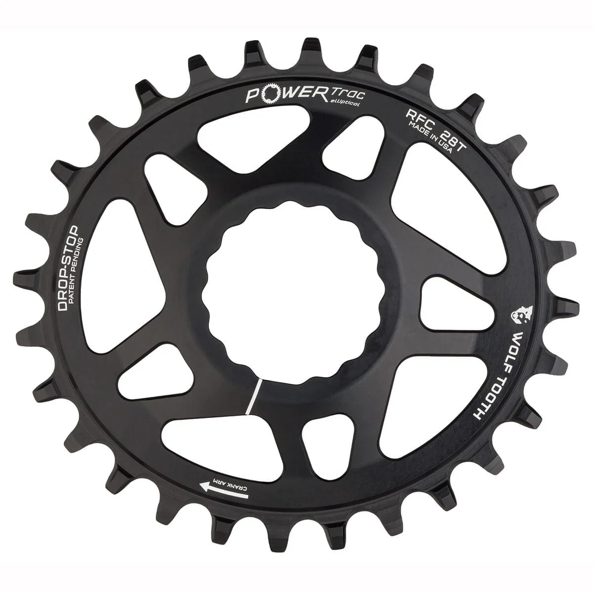 Plateau Mono Oval WOLF TOOTH ELLIPTICAL 9/10/11/12V Raceface CINCH Direct Mount Offset 6mm Noir
