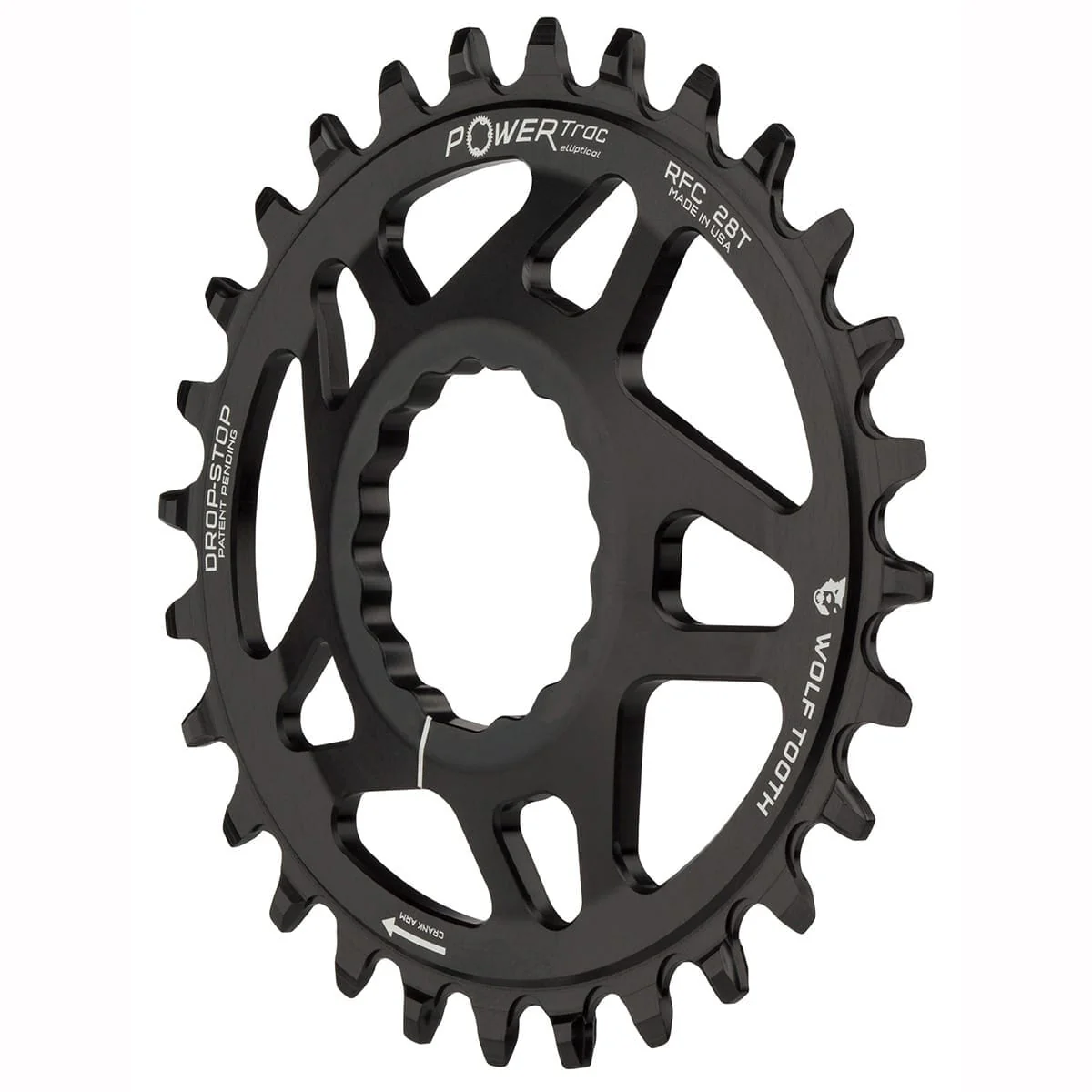 Plateau Mono Oval WOLF TOOTH ELLIPTICAL 9/10/11/12V Raceface CINCH Direct Mount Offset 6mm Noir - Image 8