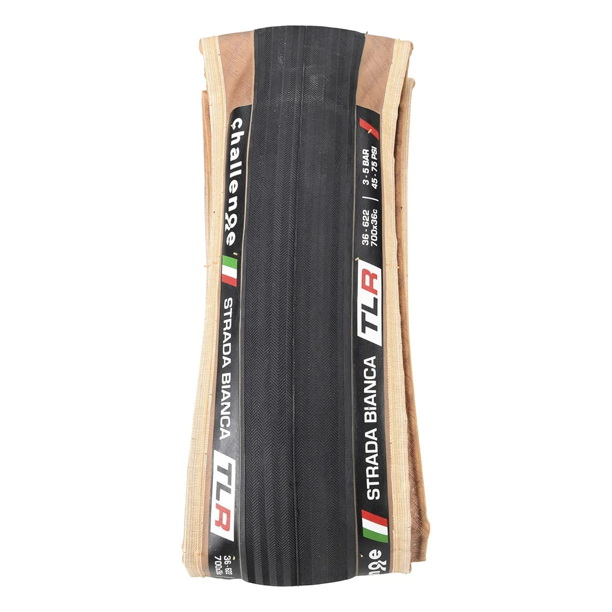 Pneu CHALLENGE STRADA BIANCA NILON SUPERLIGHT 700x36c Tubeless Ready Beige