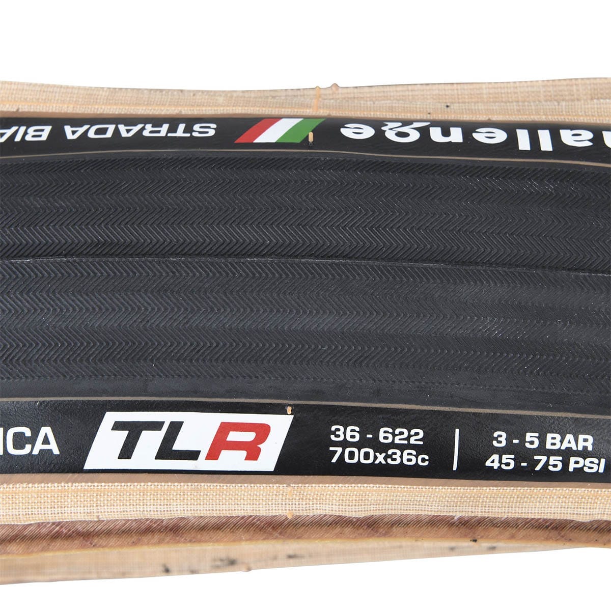 Pneu CHALLENGE STRADA BIANCA NILON SUPERLIGHT 700x36c Tubeless Ready Beige - Image 2