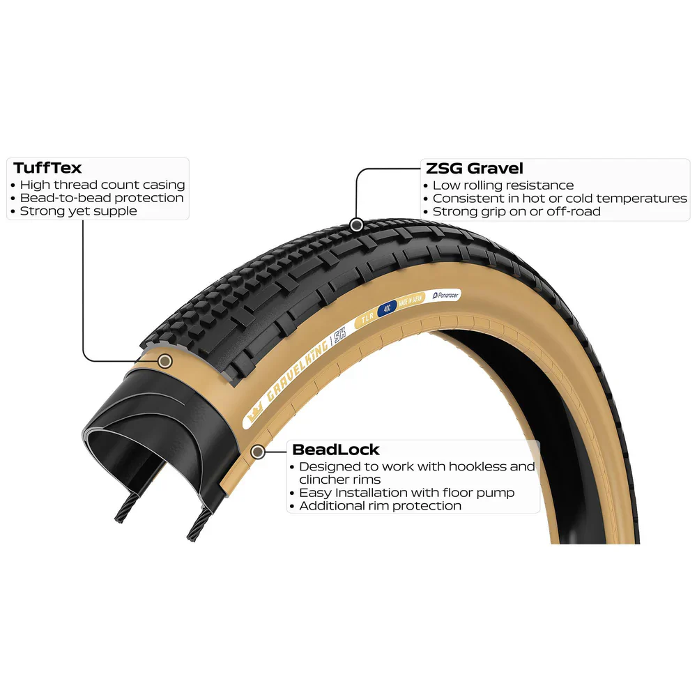 Pneu PANARACER GRAVELKING SK TLR 650x43b Tubeless Ready Beige - Image 3