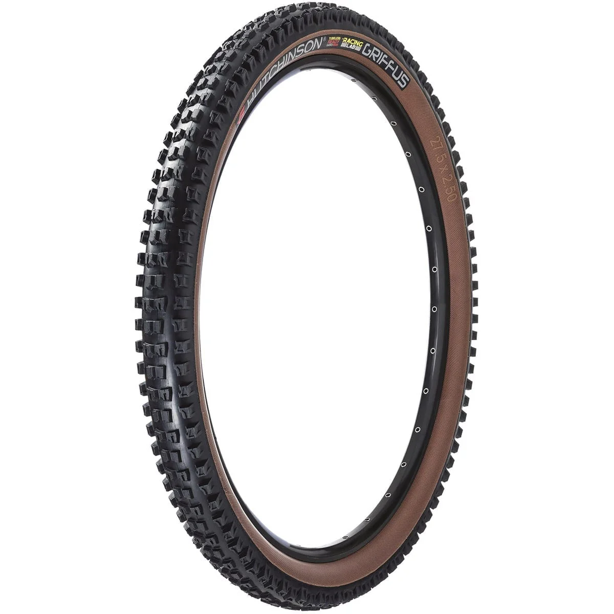 Pneu HUTCHINSON GRIFFUS 27.5x2.50 Racing Lab Hardskin Race Ripost Gravity Tubeless Ready Souple Noir/Marron