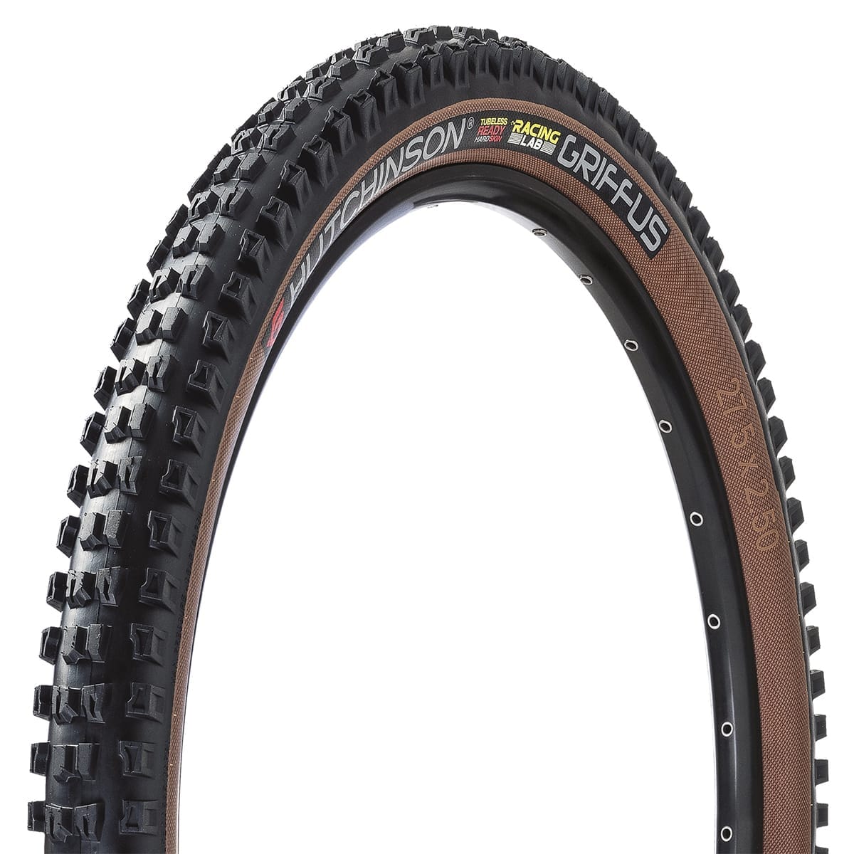 Pneu HUTCHINSON GRIFFUS 29x2.50 Racing Lab Hardskin Race Ripost Gravity Tubeless Ready Souple Noir/Marron