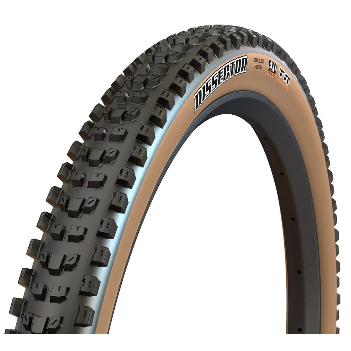 Pneu MAXXIS DISSECTOR 29x2.60 WT Exo Tubeless Ready Souple Tanwall