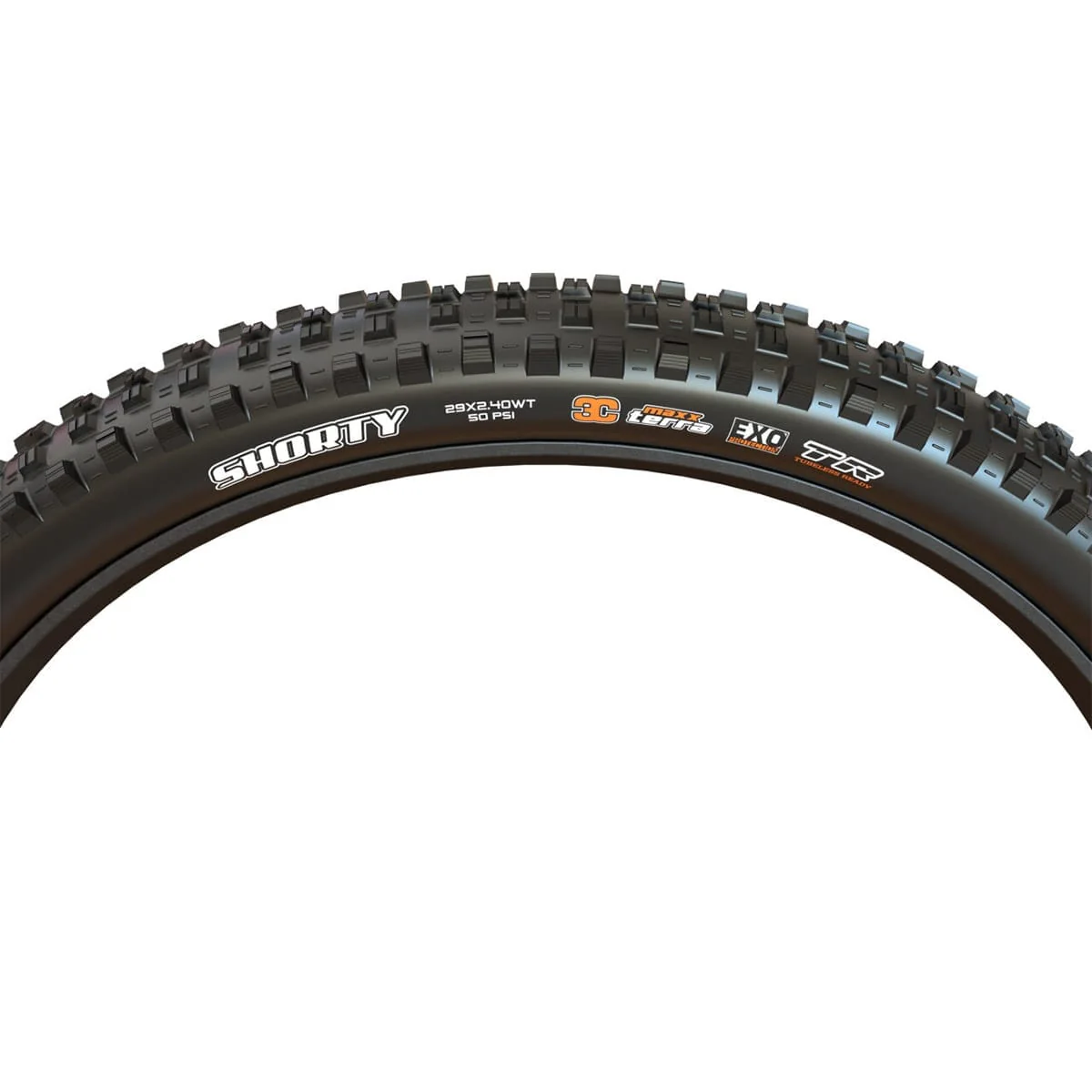 Pneu MAXXIS SHORTY 29x2.40 WT DH 3C MaxxGrip Tubeless Ready Souple Noir - Image 3