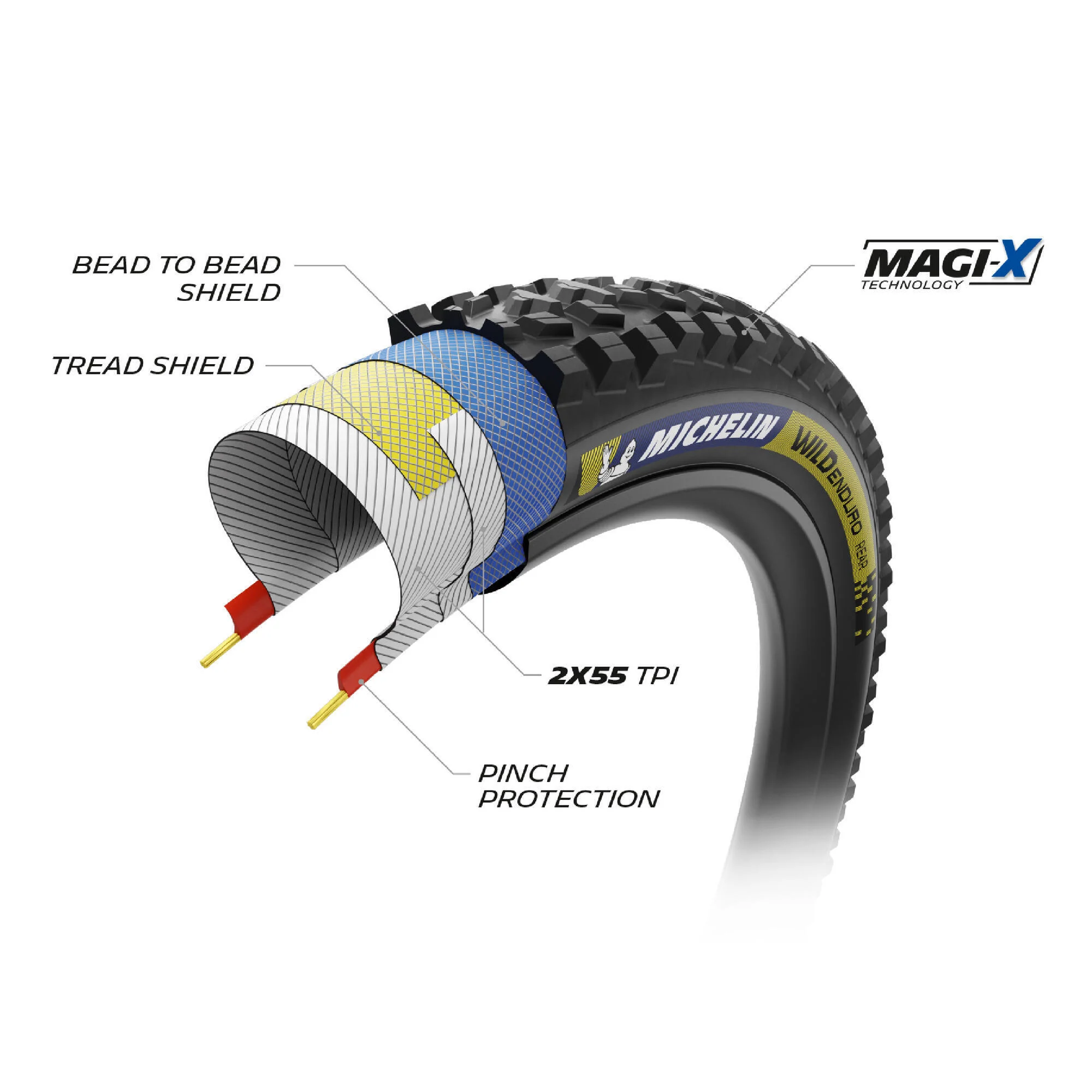 Pneu MICHELIN WILD ENDURO REAR Racing Line 29x2.40 Tubeless Ready Souple - Image 4