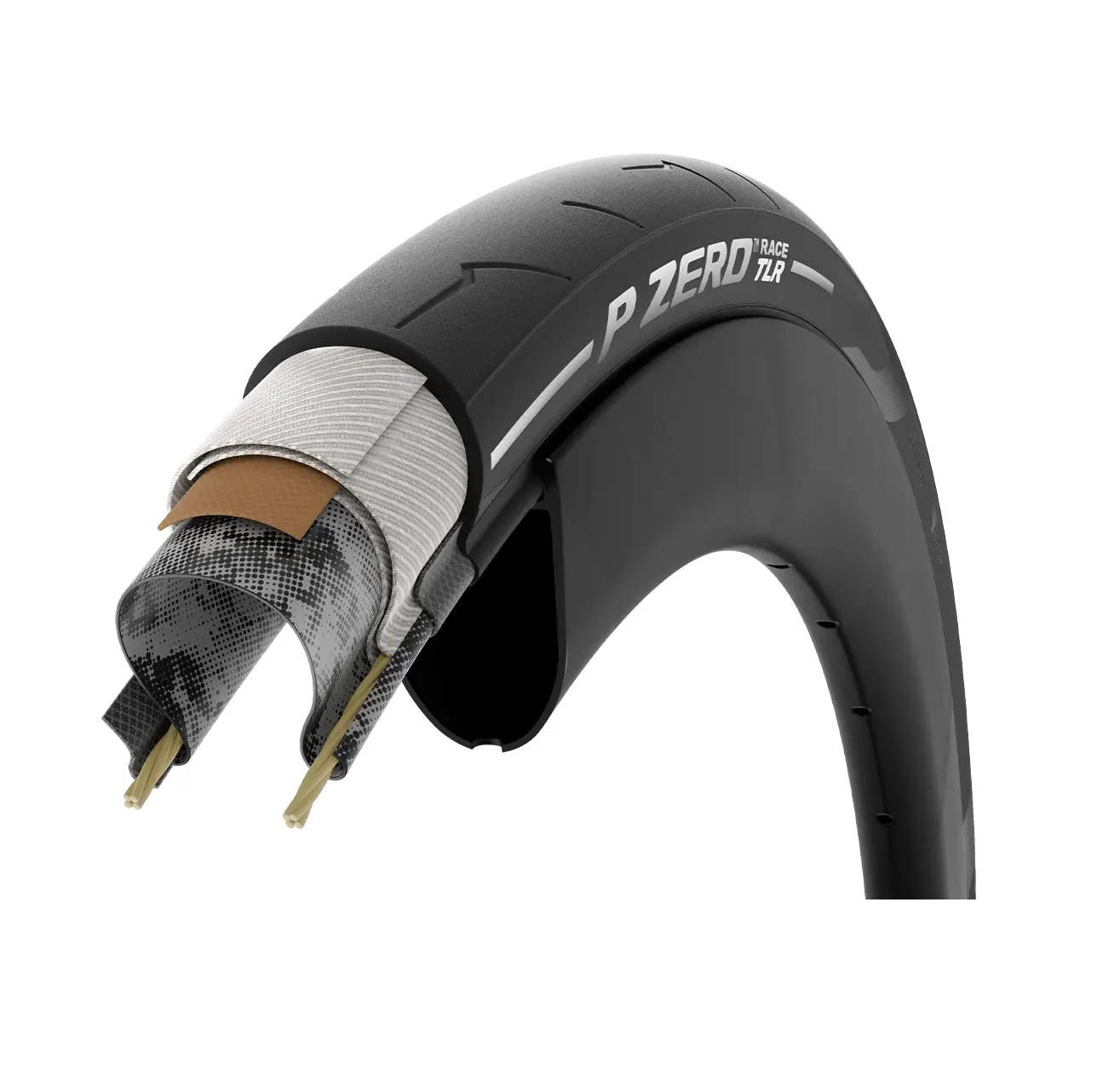 Pneu PIRELLI P ZERO RACE TLR 700c Tubeless Ready Blanc - Image 4