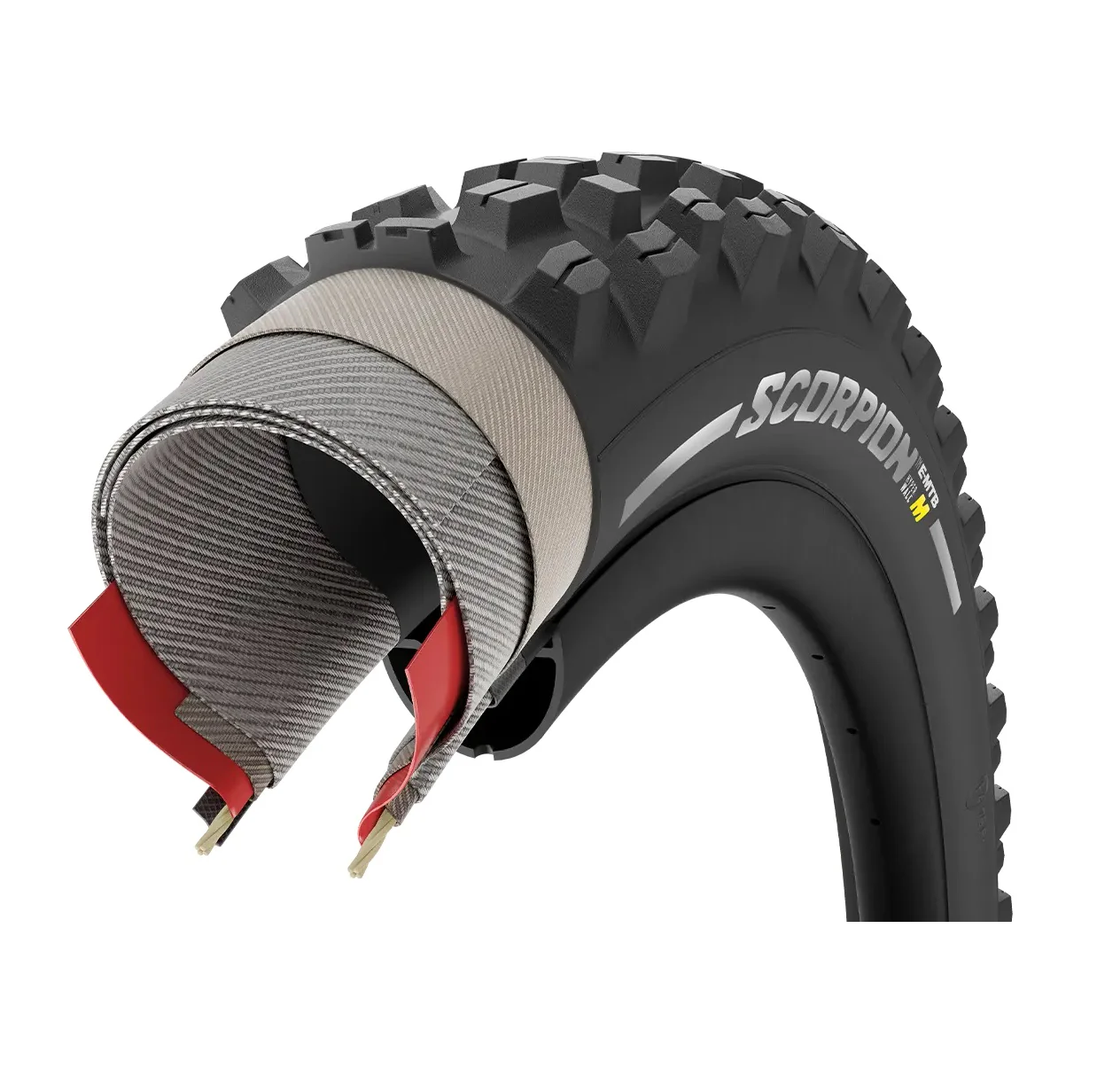 Pneu PIRELLI SCORPION E-MTB M 27.5x2.6 Tubeless Ready Souple Noir/Or 4355900 - Image 4