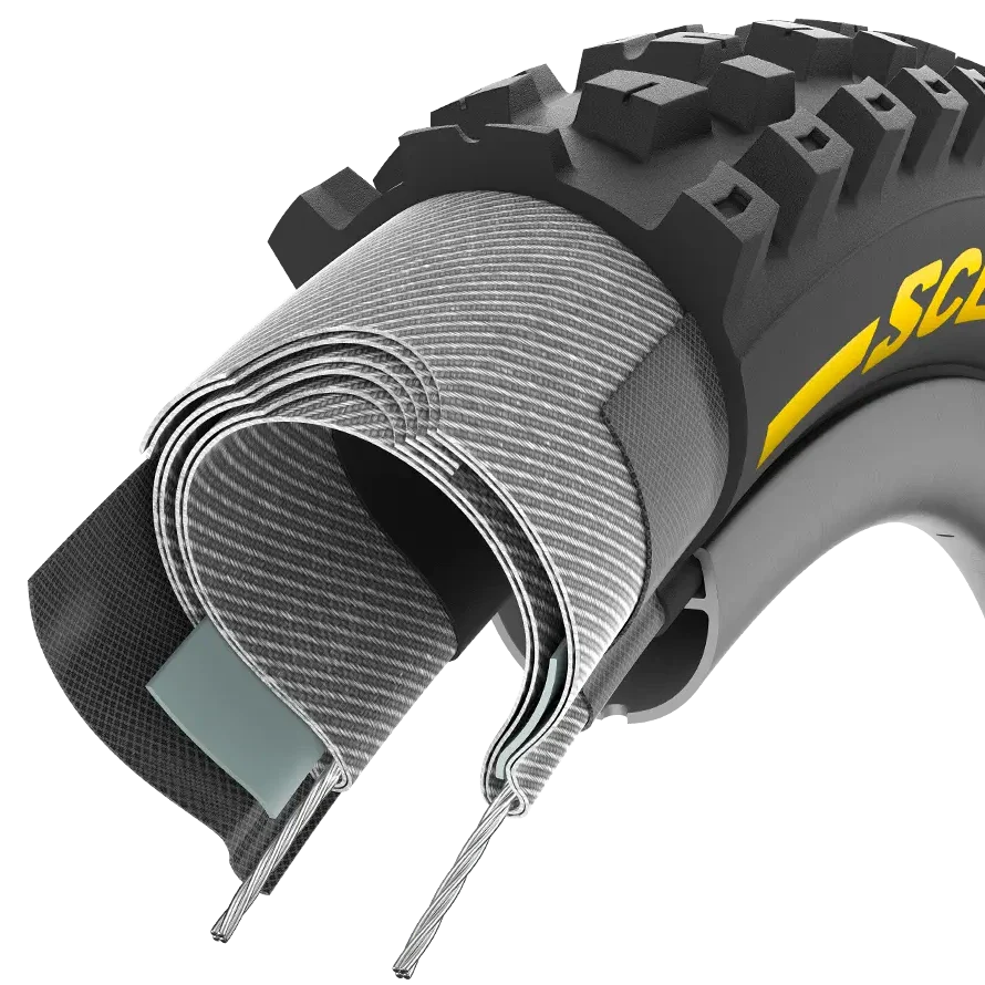 Pneu PIRELLI SCORPION RACE DH M 27.5x2.5 Tubeless Ready Souple Noir/Jaune 3907200 - Image 4