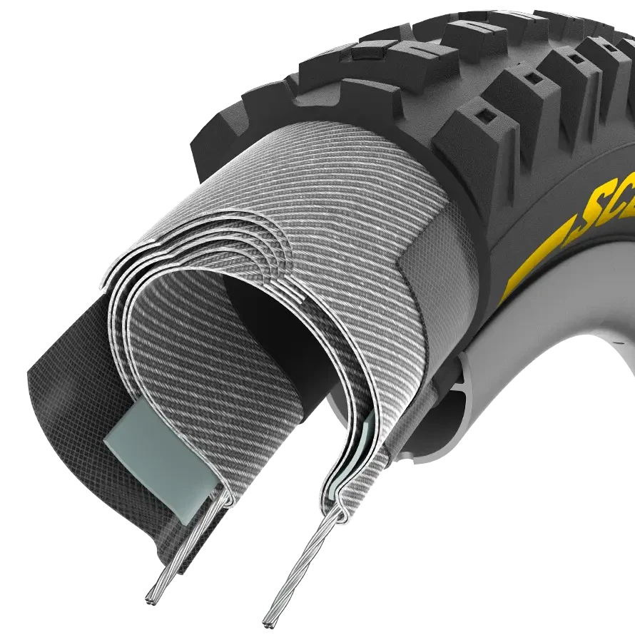 Pneu PIRELLI SCORPION RACE DH T 27.5x2.5 Tubeless Ready Souple Noir/Jaune 3907400 - Image 4