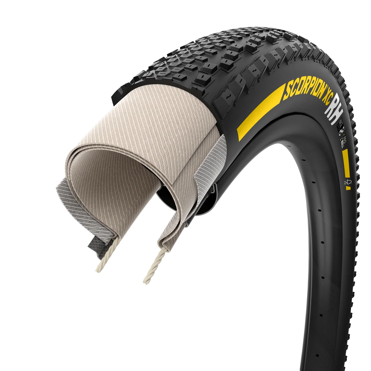 Pneu PIRELLI SCORPION RACE XC RH ProWall 29x2.40 Tubeless Ready Souple Noir/Jaune Team Edition - Image 4