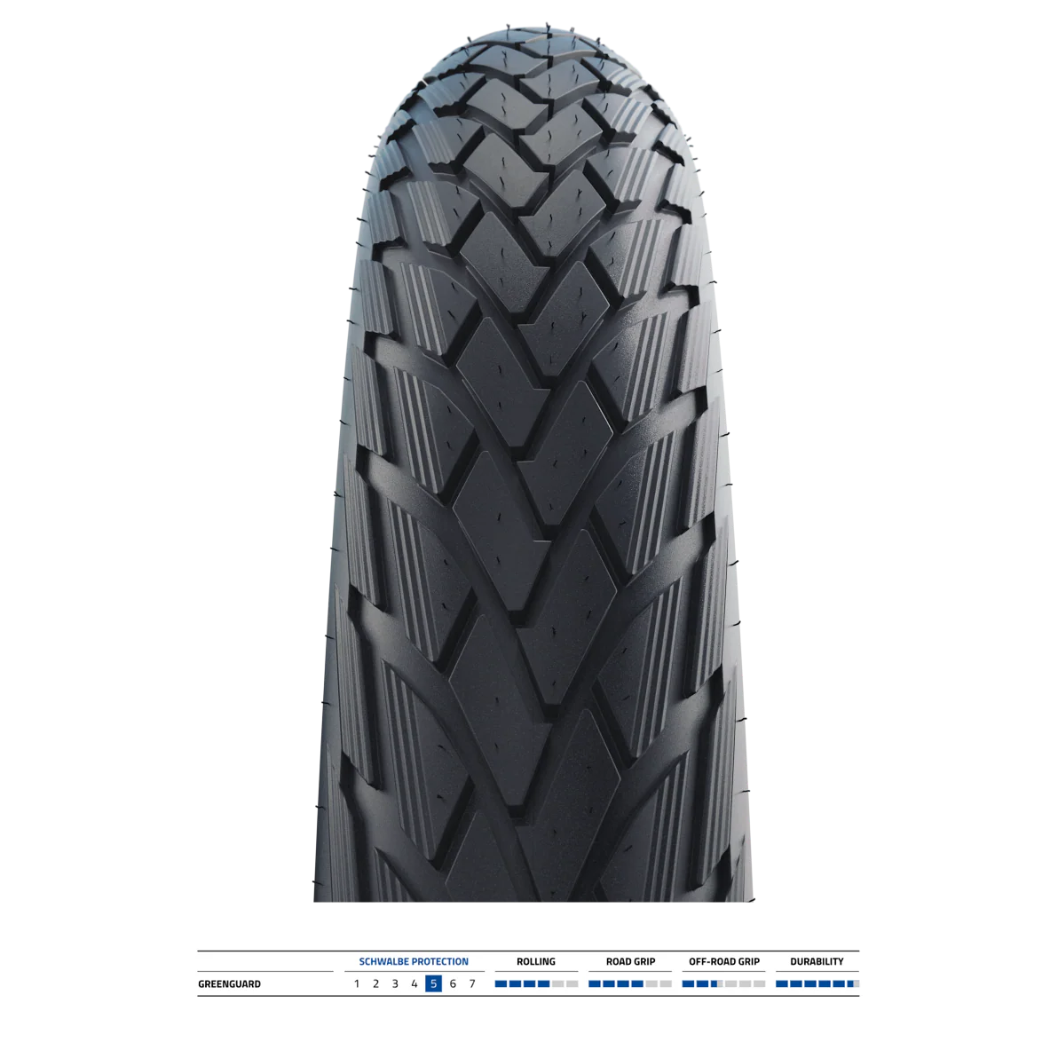 Pneu SCHWALBE GREEN MARATHON 27.5x2.15  ADDIX ECO GreenGuard Tubetype Rigide - Image 2