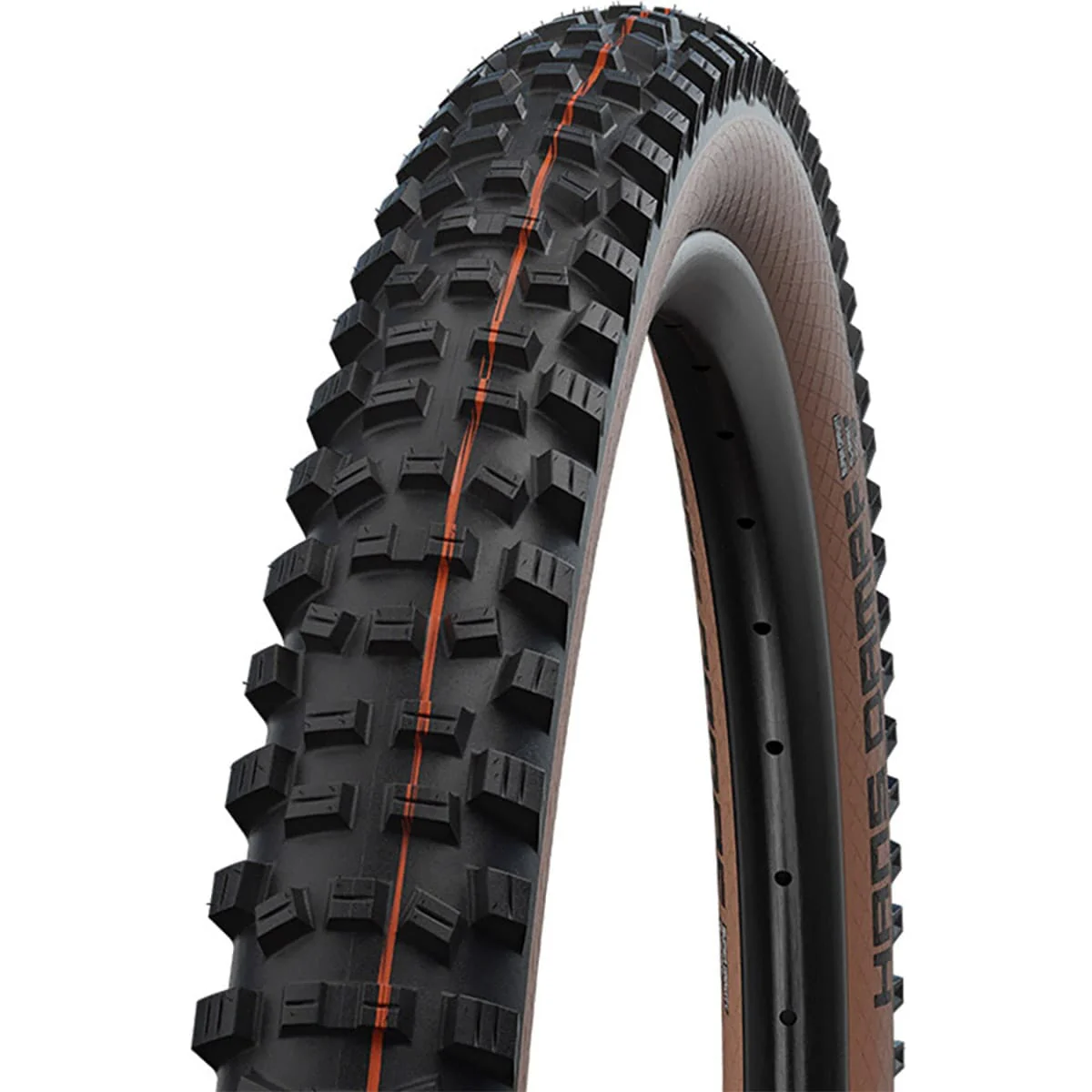 Pneu SCHWALBE HANS DAMPF 27.5x2.60 ADDIX SOFT SUPERTRAIL Tubeless Ready Souple Noir/Marron